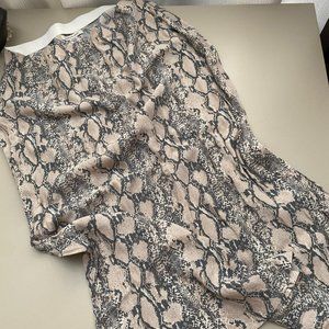 American Eagle reptile snake patterned Slip Midi Skirt medium